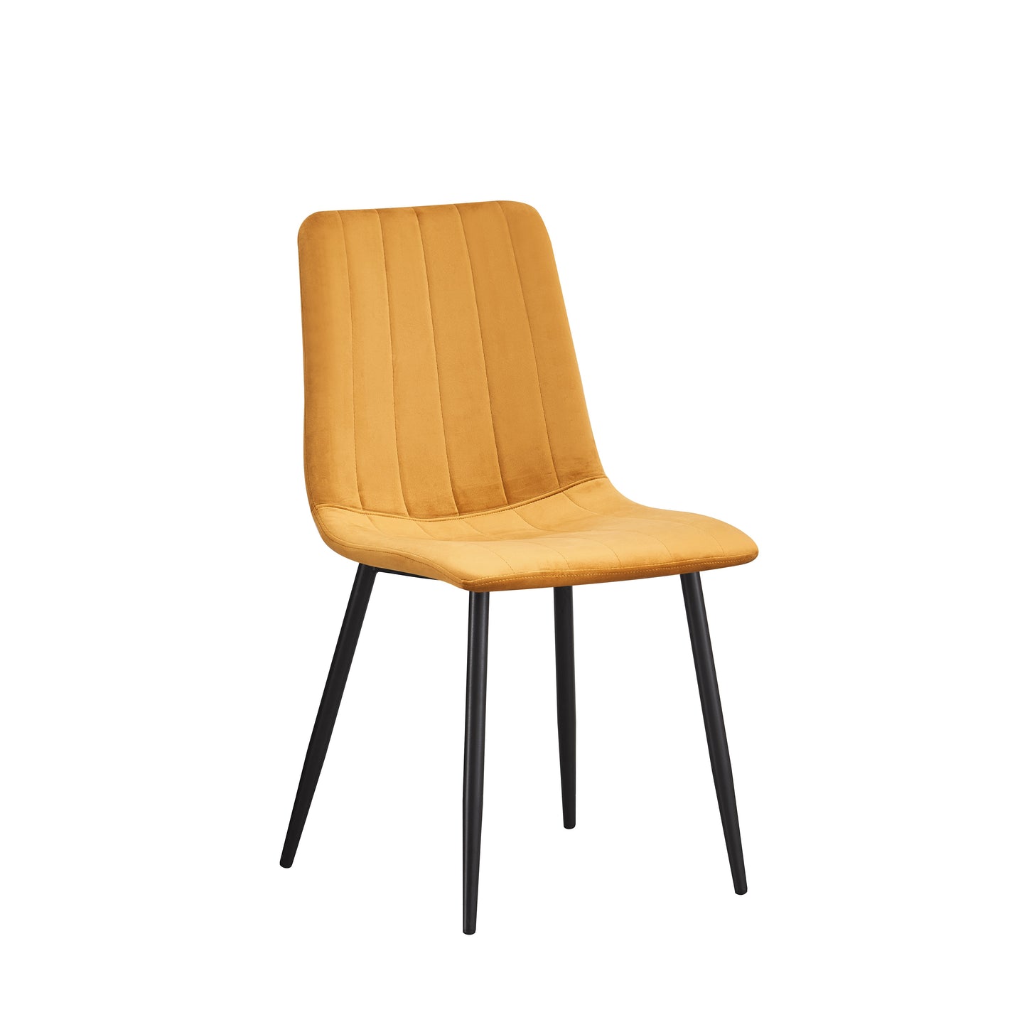 MOF Milan Velvet Dining Chair Yellow (Set of x1, x2, x4 Chairs)