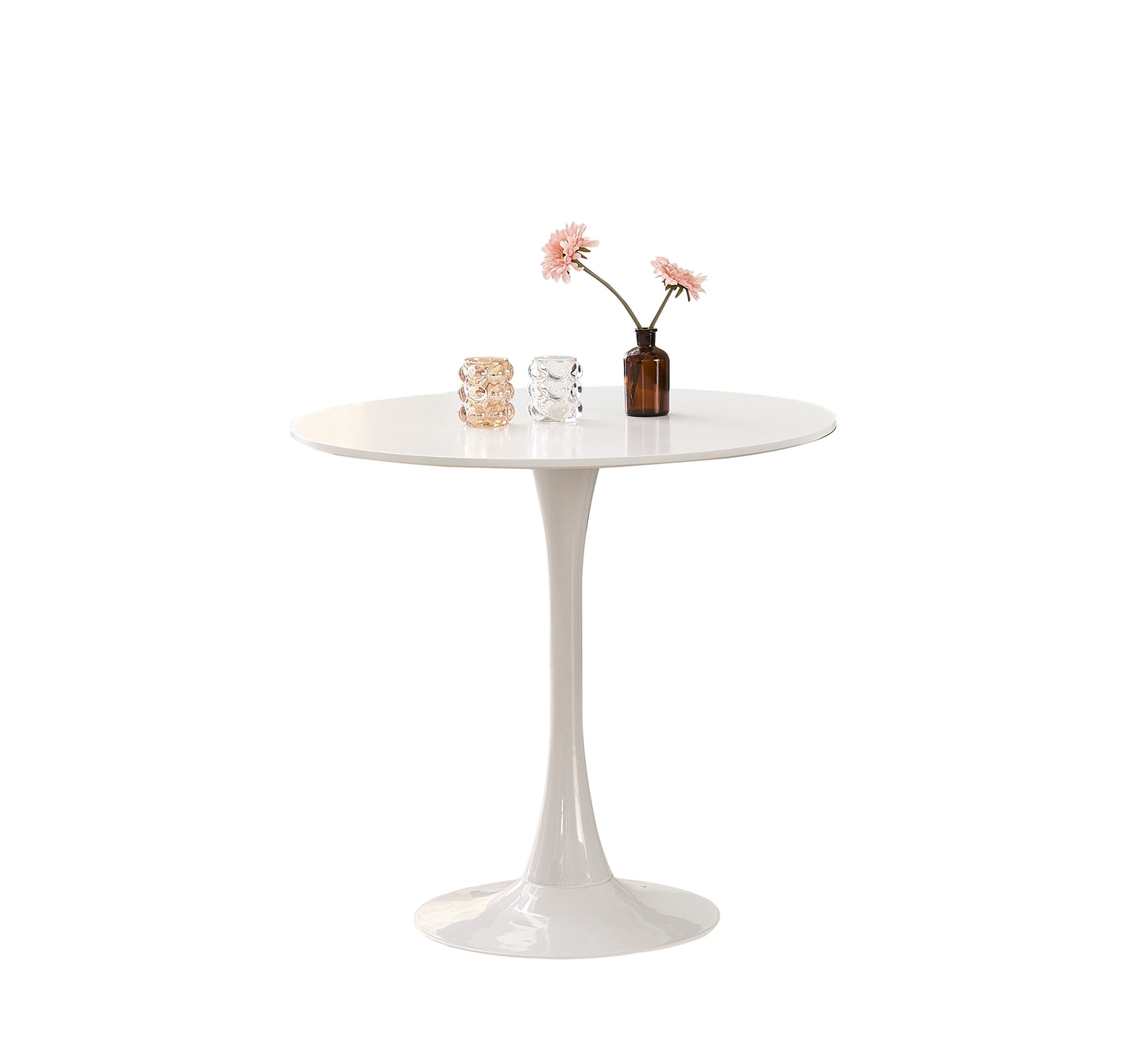 MOF Modern Tulip Round Dining Table with MDF Top 80cm Diameter