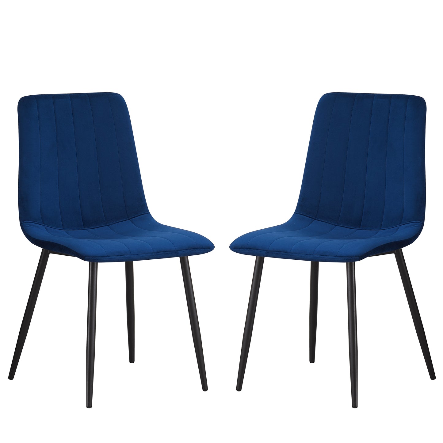 MOF Milan Velvet Dining Chair Navy (Set of x1, x2, x4 Chairs)