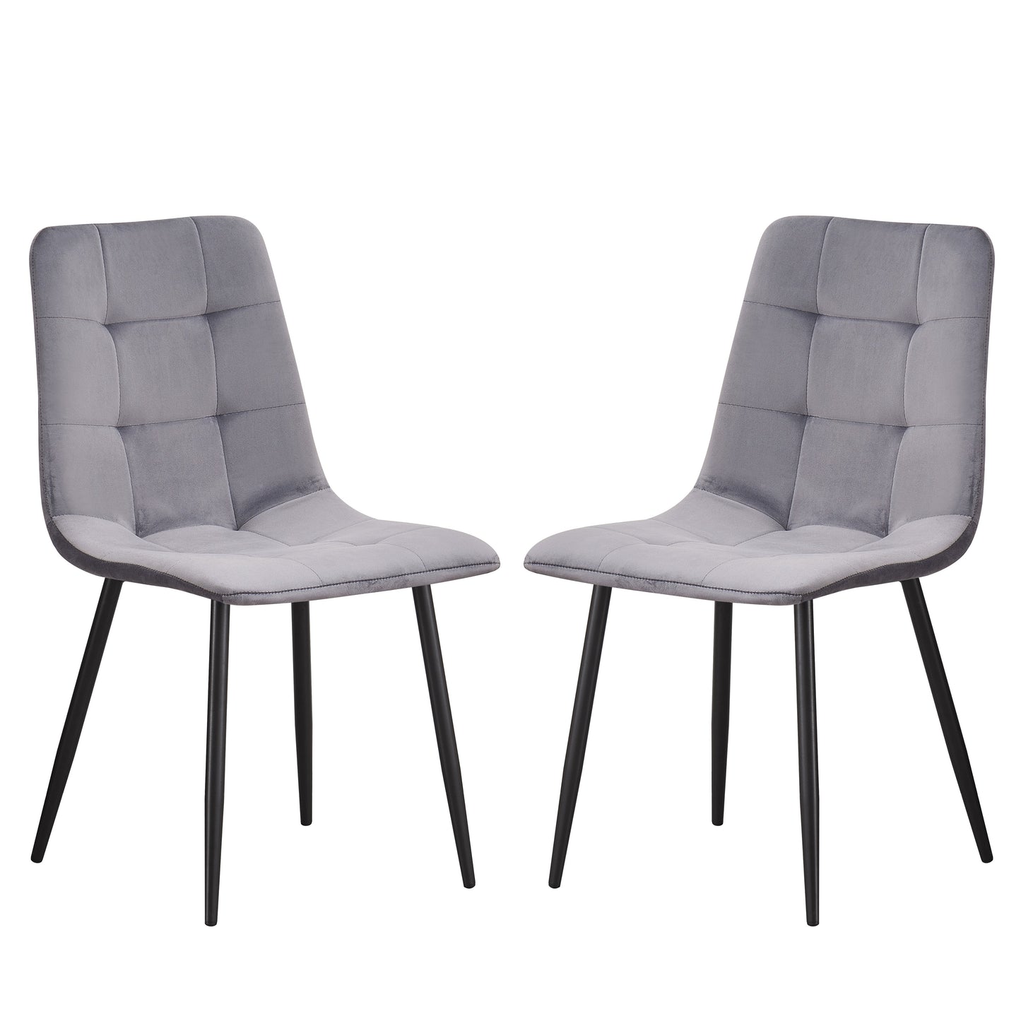 MOF Florence Velvet Dining Chair Grey (Set of x1, x2, x4 Chairs)