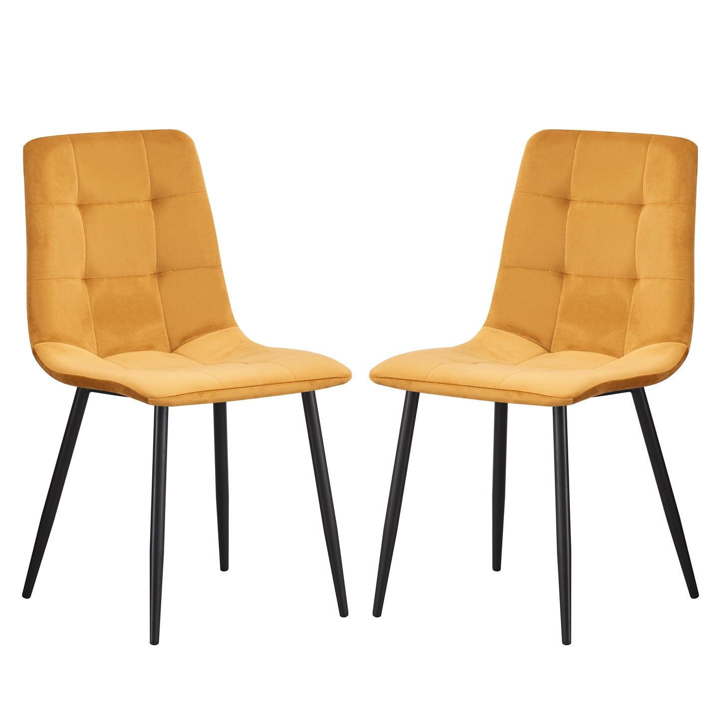 MOF Florence Velvet Dining Chair Yellow (Set of x1, x2, x4 Chairs)