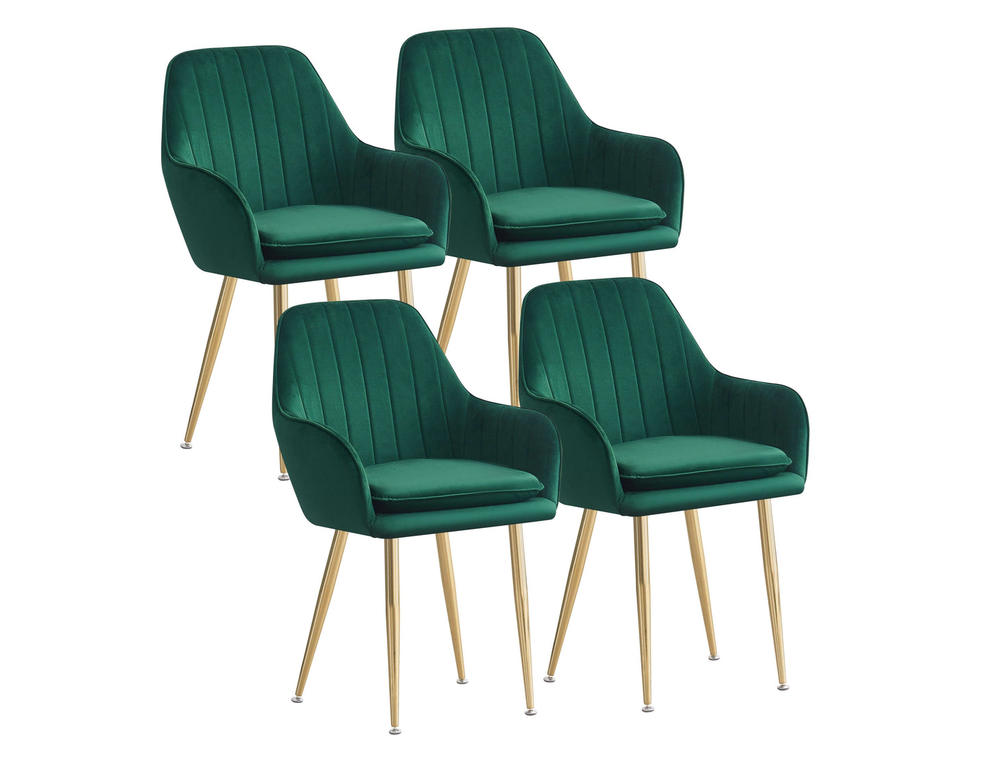 MOF Set of 4 Luxury French Velvet Dining Chair T05
