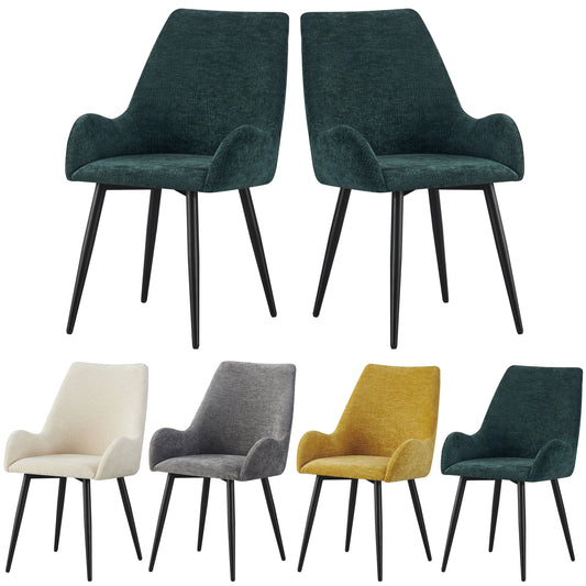 MOF Set of 2 Dining Chairs with Armrests  Style: 2502