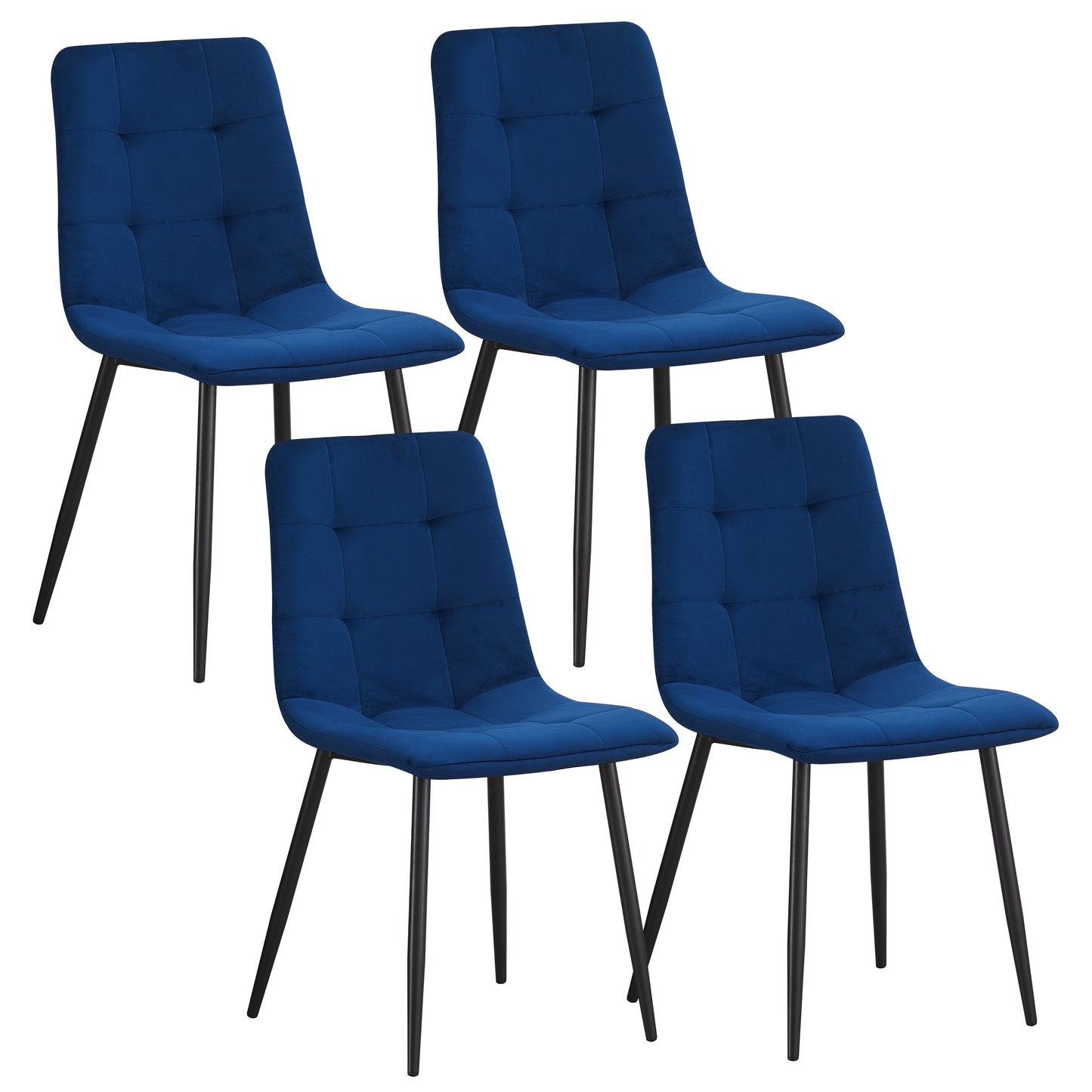 MOF Florence Velvet Dining Chair Navy  (Set of x1, x2, x4 Chairs)