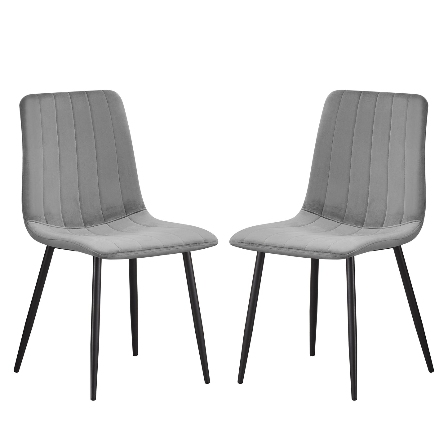 MOF Milan Velvet Dining Chair Grey (Set of x1, x2, x4 Chairs)