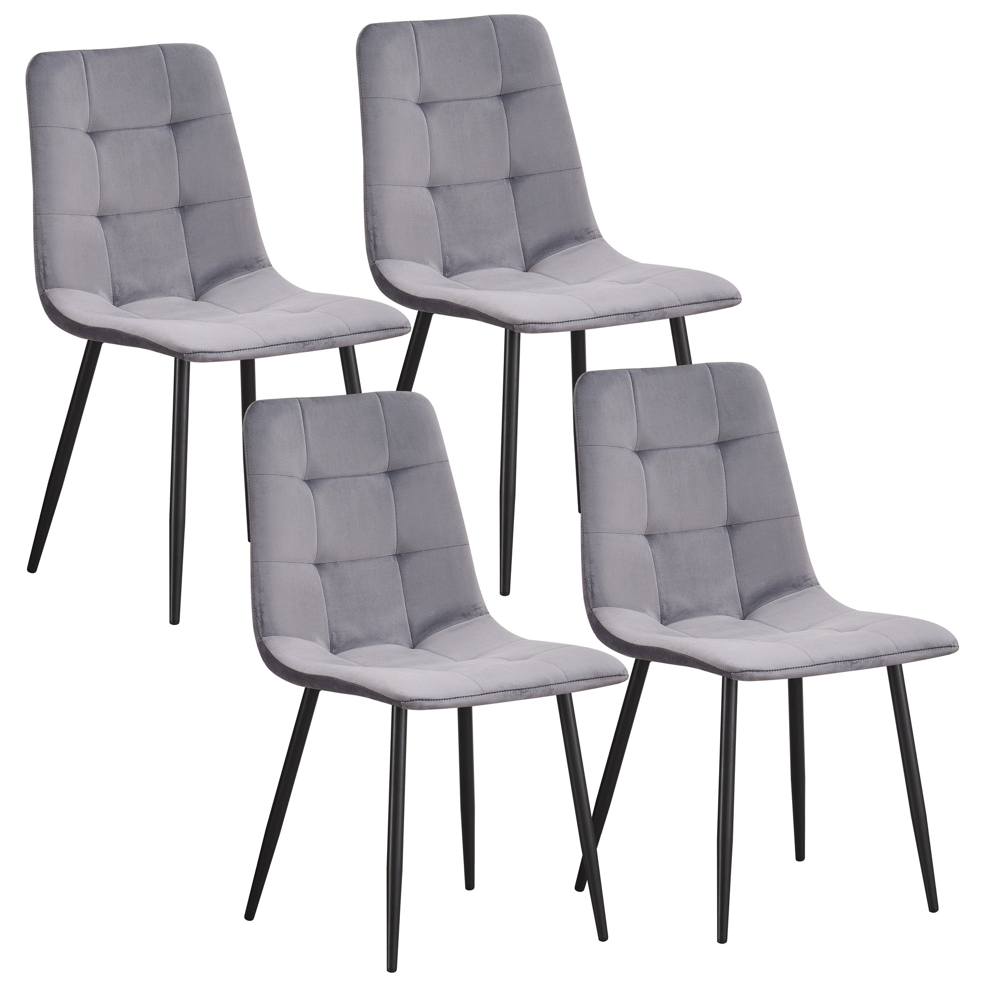 OEF Furnishings Premium Fabric Upholstered Steel Folding Chairs, 4 Pack, Blue