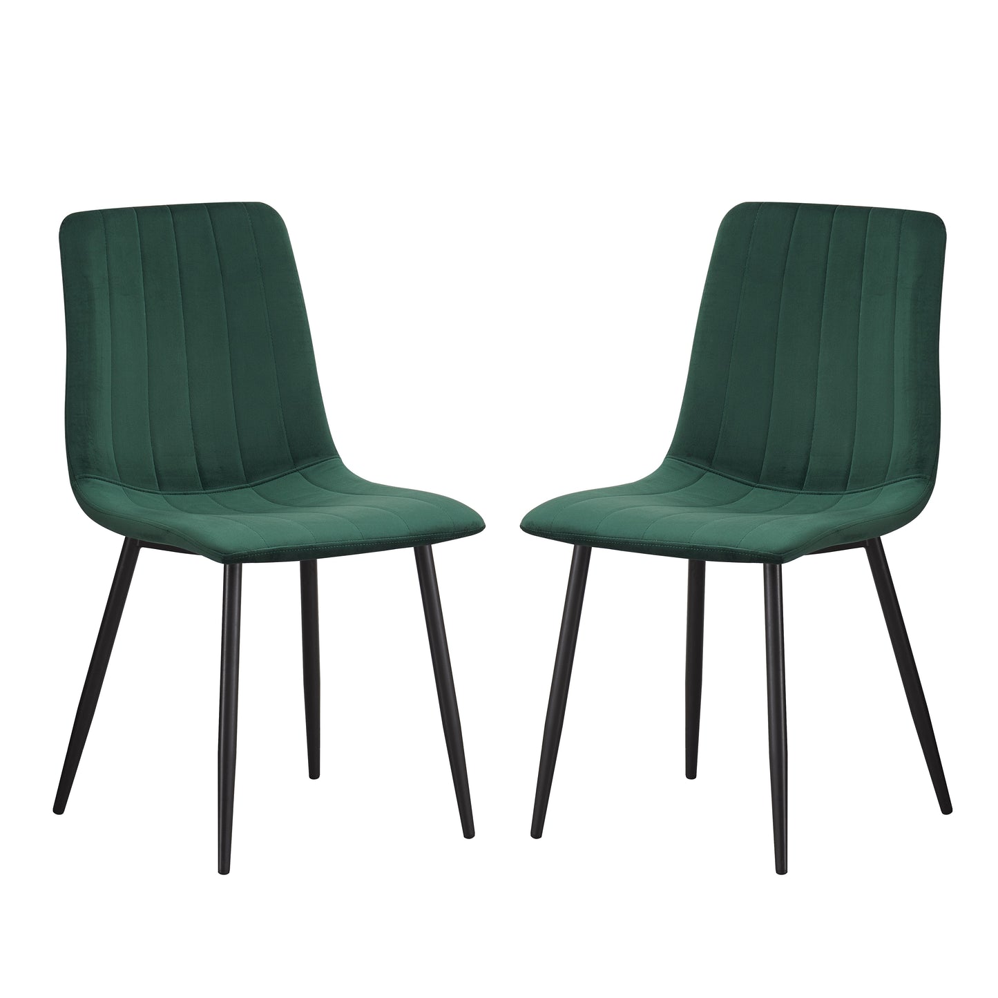 MOF Milan Velvet Dining Chair Green (Set of x1, x2, x4 Chairs)