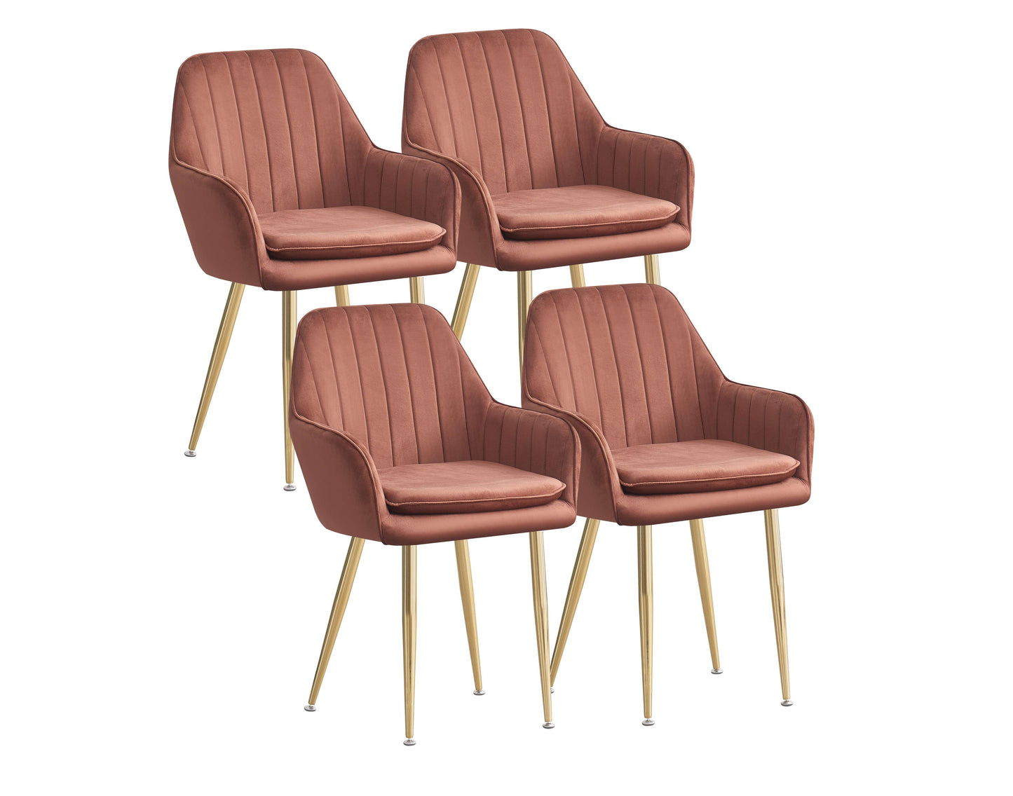 MOF Set of 4 Luxury French Velvet Dining Chair T05