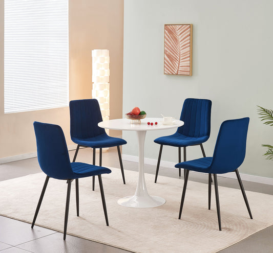MOF Milan Velvet Dining Chair Navy (Set of x1, x2, x4 Chairs)