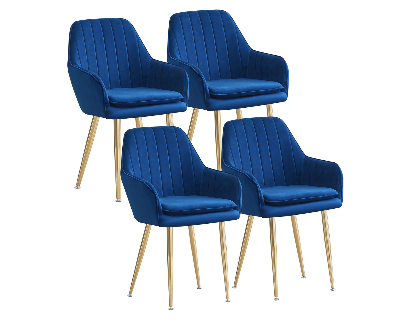 MOF Set of 4 Luxury French Velvet Dining Chair T05