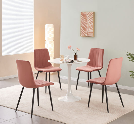 MOF Milan Velvet Dining Chair Pink (Set of x1, x2, x4 Chairs)