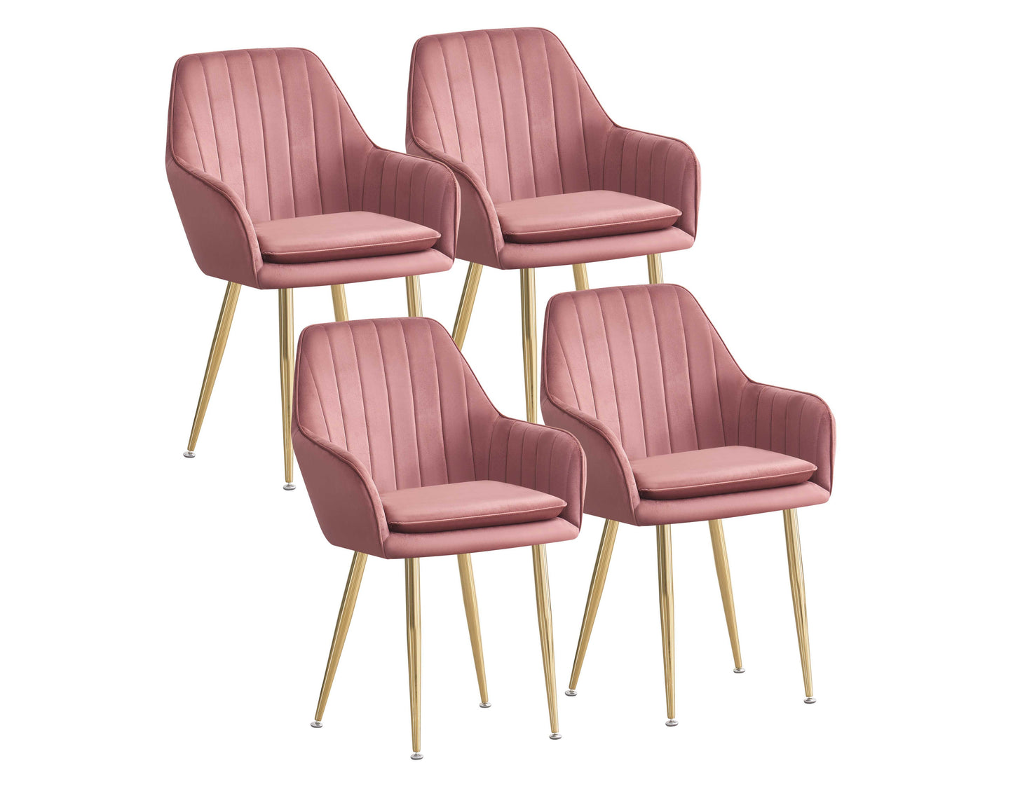 MOF Set of 4 Luxury French Velvet Dining Chair T05