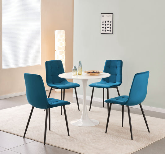 MOF Florence Velvet Dining Chair Teal (Set of x1, x2, x4 Chairs)