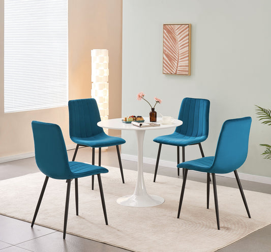 MOF Milan Velvet Dining Chair Teal (Set of x1, x2, x4 Chairs)